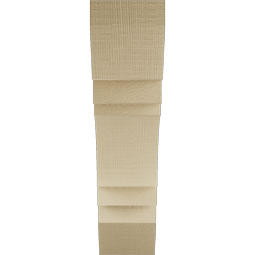 Ekena Millwork - BKTUR055X22X22MRC06RCPR - Timberthane Faux Wood Merced Style Bracket, Slat Ends, 5 1/2"W x 22"D x 22"H, Primed Tan