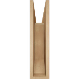 Ekena Millwork - BKTUR055X22X22MRC06RCPR - Timberthane Faux Wood Merced Style Bracket, Slat Ends, 5 1/2"W x 22"D x 22"H, Primed Tan