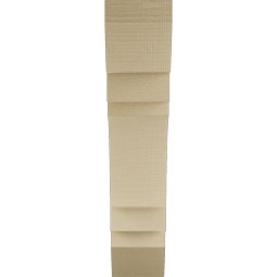 Ekena Millwork - BKTUR055X22X26MRC06RCPR - Timberthane Faux Wood Merced Style Bracket, Slat Ends, 5 1/2"W x 22"D x 26"H, Primed Tan