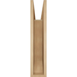 Ekena Millwork - BKTUR055X22X26MRC06RCPR - Timberthane Faux Wood Merced Style Bracket, Slat Ends, 5 1/2"W x 22"D x 26"H, Primed Tan