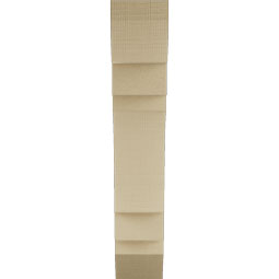 Ekena Millwork - BKTUR055X22X30MRC06RCPR - Timberthane Faux Wood Merced Style Bracket, Slat Ends, 5 1/2"W x 22"D x 30"H, Primed Tan