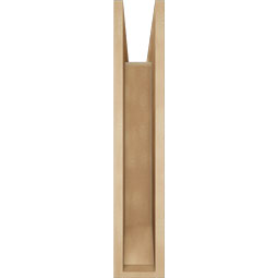 Ekena Millwork - BKTUR055X22X30MRC06RCPR - Timberthane Faux Wood Merced Style Bracket, Slat Ends, 5 1/2"W x 22"D x 30"H, Primed Tan