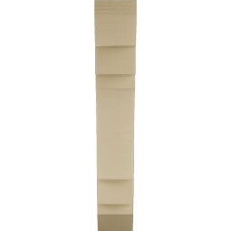 Ekena Millwork - BKTUR055X22X34MRC06RCPR - Timberthane Faux Wood Merced Style Bracket, Slat Ends, 5 1/2"W x 22"D x 34"H, Primed Tan