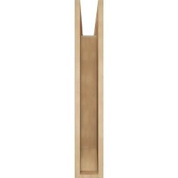 Ekena Millwork - BKTUR055X22X34MRC06RCPR - Timberthane Faux Wood Merced Style Bracket, Slat Ends, 5 1/2"W x 22"D x 34"H, Primed Tan