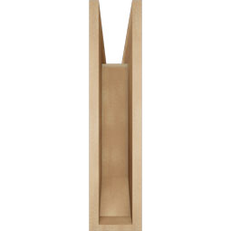 Ekena Millwork - BKTUR055X24X24MRC06RCPR - Timberthane Faux Wood Merced Style Bracket, Slat Ends, 5 1/2"W x 24"D x 24"H, Primed Tan