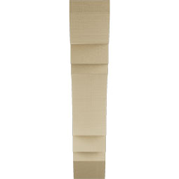 Ekena Millwork - BKTUR055X24X28MRC06RCPR - Timberthane Faux Wood Merced Style Bracket, Slat Ends, 5 1/2"W x 24"D x 28"H, Primed Tan