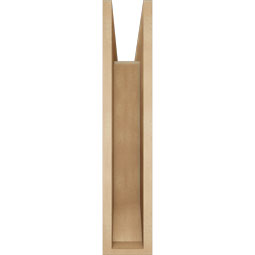 Ekena Millwork - BKTUR055X24X28MRC06RCPR - Timberthane Faux Wood Merced Style Bracket, Slat Ends, 5 1/2"W x 24"D x 28"H, Primed Tan