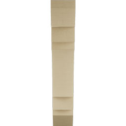Ekena Millwork - BKTUR055X24X32MRC06RCPR - Timberthane Faux Wood Merced Style Bracket, Slat Ends, 5 1/2"W x 24"D x 32"H, Primed Tan