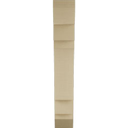 Ekena Millwork - BKTUR055X24X36MRC06RCPR - Timberthane Faux Wood Merced Style Bracket, Slat Ends, 5 1/2"W x 24"D x 36"H, Primed Tan