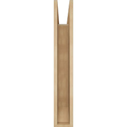 Ekena Millwork - BKTUR055X24X36MRC06RCPR - Timberthane Faux Wood Merced Style Bracket, Slat Ends, 5 1/2"W x 24"D x 36"H, Primed Tan