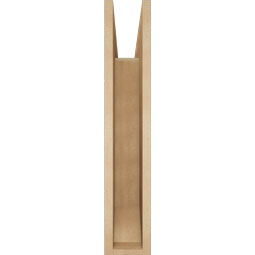 Ekena Millwork - BKTUR055X26X30MRC06RCPR - Timberthane Faux Wood Merced Style Bracket, Slat Ends, 5 1/2"W x 26"D x 30"H, Primed Tan