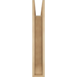 Ekena Millwork - BKTUR055X26X34MRC06RCPR - Timberthane Faux Wood Merced Style Bracket, Slat Ends, 5 1/2"W x 26"D x 34"H, Primed Tan