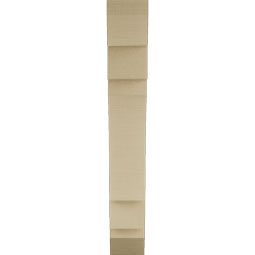 Ekena Millwork - BKTUR055X26X38MRC06RCPR - Timberthane Faux Wood Merced Style Bracket, Slat Ends, 5 1/2"W x 26"D x 38"H, Primed Tan