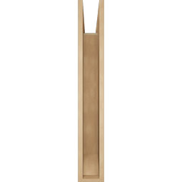 Ekena Millwork - BKTUR055X26X38MRC06RCPR - Timberthane Faux Wood Merced Style Bracket, Slat Ends, 5 1/2"W x 26"D x 38"H, Primed Tan