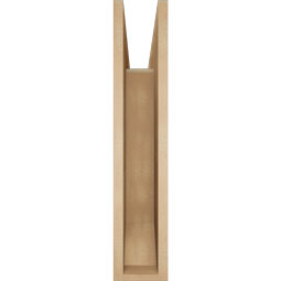 Ekena Millwork - BKTUR055X28X28MRC06RCPR - Timberthane Faux Wood Merced Style Bracket, Slat Ends, 5 1/2"W x 28"D x 28"H, Primed Tan