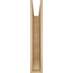 Ekena Millwork - BKTUR055X28X32MRC06RCPR - Timberthane Faux Wood Merced Style Bracket, Slat Ends, 5 1/2"W x 28"D x 32"H, Primed Tan