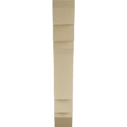 Ekena Millwork - BKTUR055X28X36MRC06RCPR - Timberthane Faux Wood Merced Style Bracket, Slat Ends, 5 1/2"W x 28"D x 36"H, Primed Tan