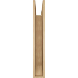 Ekena Millwork - BKTUR055X28X36MRC06RCPR - Timberthane Faux Wood Merced Style Bracket, Slat Ends, 5 1/2"W x 28"D x 36"H, Primed Tan