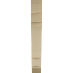 Ekena Millwork - BKTUR055X28X40MRC06RCPR - Timberthane Faux Wood Merced Style Bracket, Slat Ends, 5 1/2"W x 28"D x 40"H, Primed Tan