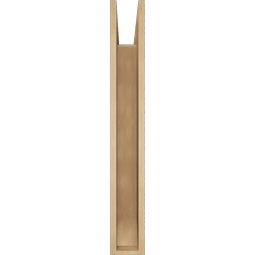 Ekena Millwork - BKTUR055X28X40MRC06RCPR - Timberthane Faux Wood Merced Style Bracket, Slat Ends, 5 1/2"W x 28"D x 40"H, Primed Tan