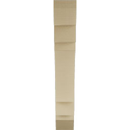 Ekena Millwork - BKTUR055X30X36MRC06RCPR - Timberthane Faux Wood Merced Style Bracket, Slat Ends, 5 1/2"W x 30"D x 36"H, Primed Tan