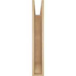 Ekena Millwork - BKTUR055X30X36MRC06RCPR - Timberthane Faux Wood Merced Style Bracket, Slat Ends, 5 1/2"W x 30"D x 36"H, Primed Tan