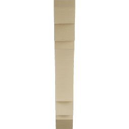 Ekena Millwork - BKTUR055X30X38MRC06RCPR - Timberthane Faux Wood Merced Style Bracket, Slat Ends, 5 1/2"W x 30"D x 38"H, Primed Tan
