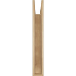 Ekena Millwork - BKTUR055X30X38MRC06RCPR - Timberthane Faux Wood Merced Style Bracket, Slat Ends, 5 1/2"W x 30"D x 38"H, Primed Tan