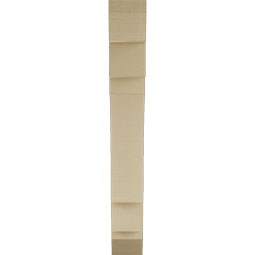 Ekena Millwork - BKTUR055X30X42MRC06RCPR - Timberthane Faux Wood Merced Style Bracket, Slat Ends, 5 1/2"W x 30"D x 42"H, Primed Tan