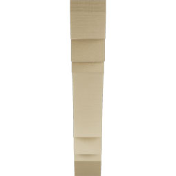 Ekena Millwork - BKTUR055X32X32MRC06RCPR - Timberthane Faux Wood Merced Style Bracket, Slat Ends, 5 1/2"W x 32"D x 32"H, Primed Tan