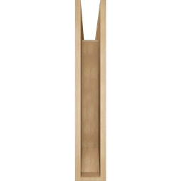 Ekena Millwork - BKTUR055X32X32MRC06RCPR - Timberthane Faux Wood Merced Style Bracket, Slat Ends, 5 1/2"W x 32"D x 32"H, Primed Tan