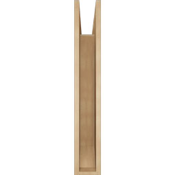 Ekena Millwork - BKTUR055X32X36MRC06RCPR - Timberthane Faux Wood Merced Style Bracket, Slat Ends, 5 1/2"W x 32"D x 36"H, Primed Tan