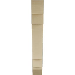 Ekena Millwork - BKTUR055X32X38MRC06RCPR - Timberthane Faux Wood Merced Style Bracket, Slat Ends, 5 1/2"W x 32"D x 38"H, Primed Tan