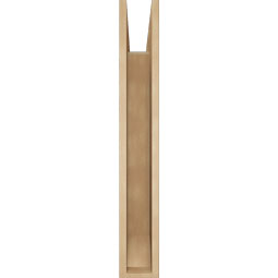 Ekena Millwork - BKTUR055X32X38MRC06RCPR - Timberthane Faux Wood Merced Style Bracket, Slat Ends, 5 1/2"W x 32"D x 38"H, Primed Tan