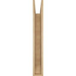 Ekena Millwork - BKTUR055X32X40MRC06RCPR - Timberthane Faux Wood Merced Style Bracket, Slat Ends, 5 1/2"W x 32"D x 40"H, Primed Tan
