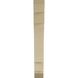 Ekena Millwork - BKTUR055X32X44MRC06RCPR - Timberthane Faux Wood Merced Style Bracket, Slat Ends, 5 1/2"W x 32"D x 44"H, Primed Tan