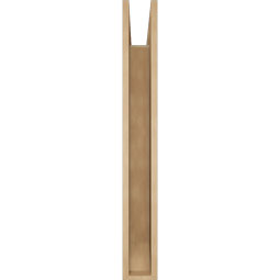Ekena Millwork - BKTUR055X32X44MRC06RCPR - Timberthane Faux Wood Merced Style Bracket, Slat Ends, 5 1/2"W x 32"D x 44"H, Primed Tan