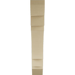 Ekena Millwork - BKTUR055X34X34MRC06RCPR - Timberthane Faux Wood Merced Style Bracket, Slat Ends, 5 1/2"W x 34"D x 34"H, Primed Tan