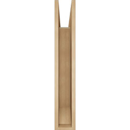 Ekena Millwork - BKTUR055X34X34MRC06RCPR - Timberthane Faux Wood Merced Style Bracket, Slat Ends, 5 1/2"W x 34"D x 34"H, Primed Tan