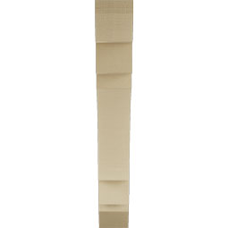 Ekena Millwork - BKTUR055X34X38MRC06RCPR - Timberthane Faux Wood Merced Style Bracket, Slat Ends, 5 1/2"W x 34"D x 38"H, Primed Tan