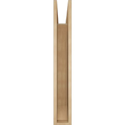 Ekena Millwork - BKTUR055X34X38MRC06RCPR - Timberthane Faux Wood Merced Style Bracket, Slat Ends, 5 1/2"W x 34"D x 38"H, Primed Tan