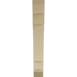 Ekena Millwork - BKTUR055X34X40MRC06RCPR - Timberthane Faux Wood Merced Style Bracket, Slat Ends, 5 1/2"W x 34"D x 40"H, Primed Tan