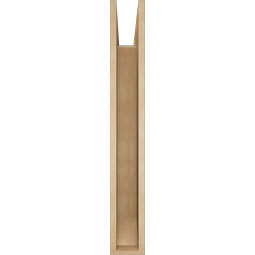 Ekena Millwork - BKTUR055X34X40MRC06RCPR - Timberthane Faux Wood Merced Style Bracket, Slat Ends, 5 1/2"W x 34"D x 40"H, Primed Tan