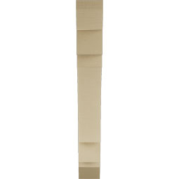Ekena Millwork - BKTUR055X34X42MRC06RCPR - Timberthane Faux Wood Merced Style Bracket, Slat Ends, 5 1/2"W x 34"D x 42"H, Primed Tan