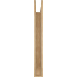 Ekena Millwork - BKTUR055X34X46MRC06RCPR - Timberthane Faux Wood Merced Style Bracket, Slat Ends, 5 1/2"W x 34"D x 46"H, Primed Tan