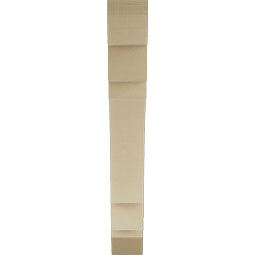 Ekena Millwork - BKTUR055X36X40MRC06RCPR - Timberthane Faux Wood Merced Style Bracket, Slat Ends, 5 1/2"W x 36"D x 40"H, Primed Tan