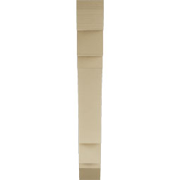 Ekena Millwork - BKTUR055X36X42MRC06RCPR - Timberthane Faux Wood Merced Style Bracket, Slat Ends, 5 1/2"W x 36"D x 42"H, Primed Tan