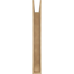 Ekena Millwork - BKTUR055X36X44MRC06RCPR - Timberthane Faux Wood Merced Style Bracket, Slat Ends, 5 1/2"W x 36"D x 44"H, Primed Tan