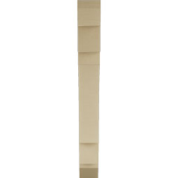 Ekena Millwork - BKTUR055X36X48MRC06RCPR - Timberthane Faux Wood Merced Style Bracket, Slat Ends, 5 1/2"W x 36"D x 48"H, Primed Tan