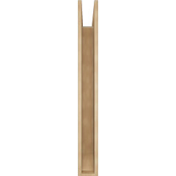 Ekena Millwork - BKTUR055X36X48MRC06RCPR - Timberthane Faux Wood Merced Style Bracket, Slat Ends, 5 1/2"W x 36"D x 48"H, Primed Tan